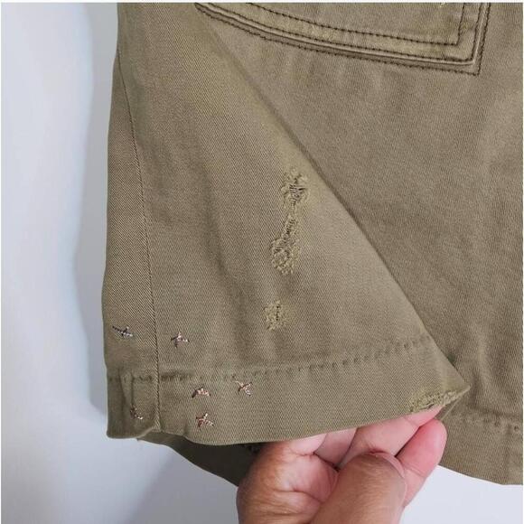 Anthropologie Hei Hei Cargo Skirt Olive Green Womens Utility Style - Picture 4 of 11